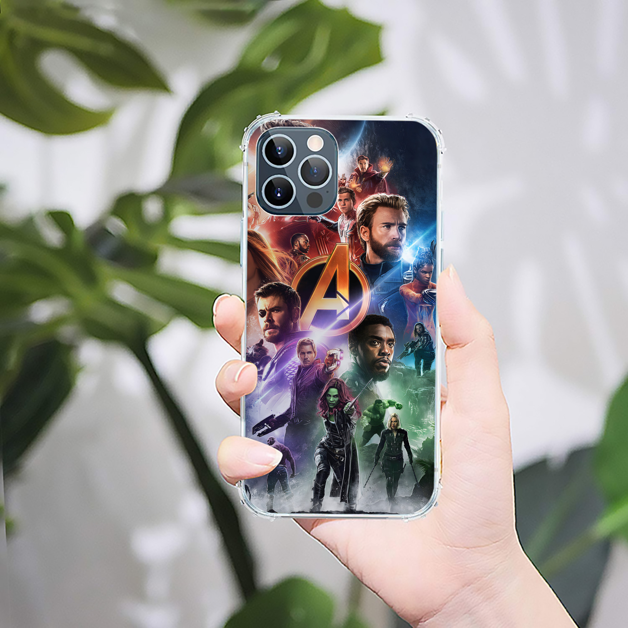 （画像用） アベンジャーズ The Avengers 【iPhone 12シリーズ対応】透明スマホケース（クリアソフトケース）